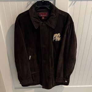 Brand New BB King Red House Men's Dark Brown Bomber Jacket